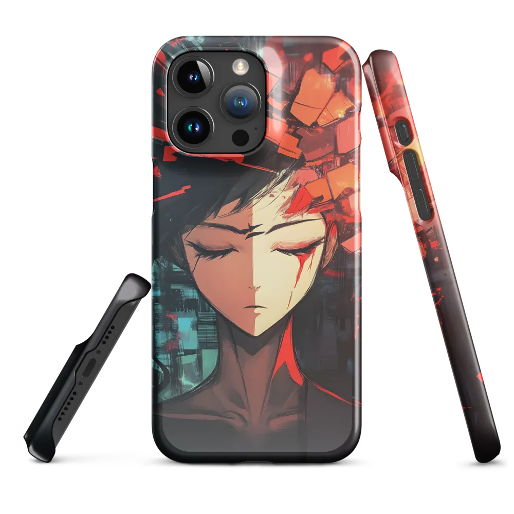 Fragmented Mind: The Silent Struggle | Phone Case |  15 Pro Max | Snap Case | Glossy