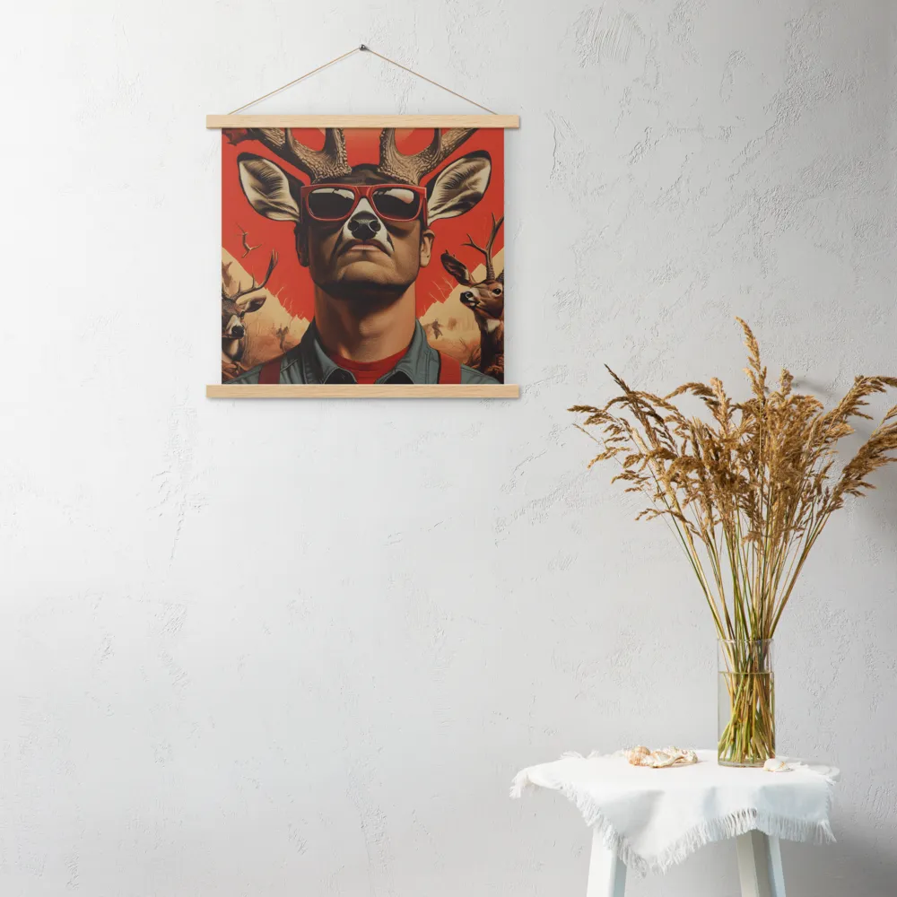 The Hunter's Spirit | Poster With Oak Wood Hanger | 18″×18″