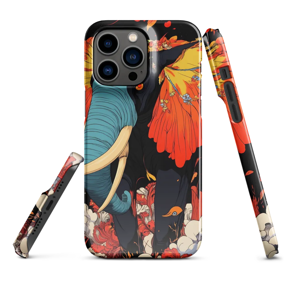 Majesty of the Floral Elephant | Phone Case |  14 Pro Max | Snap Case | Glossy