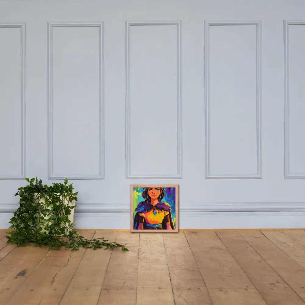 Guardian of Colors | Poster with Red oak Frame | 12″×12″