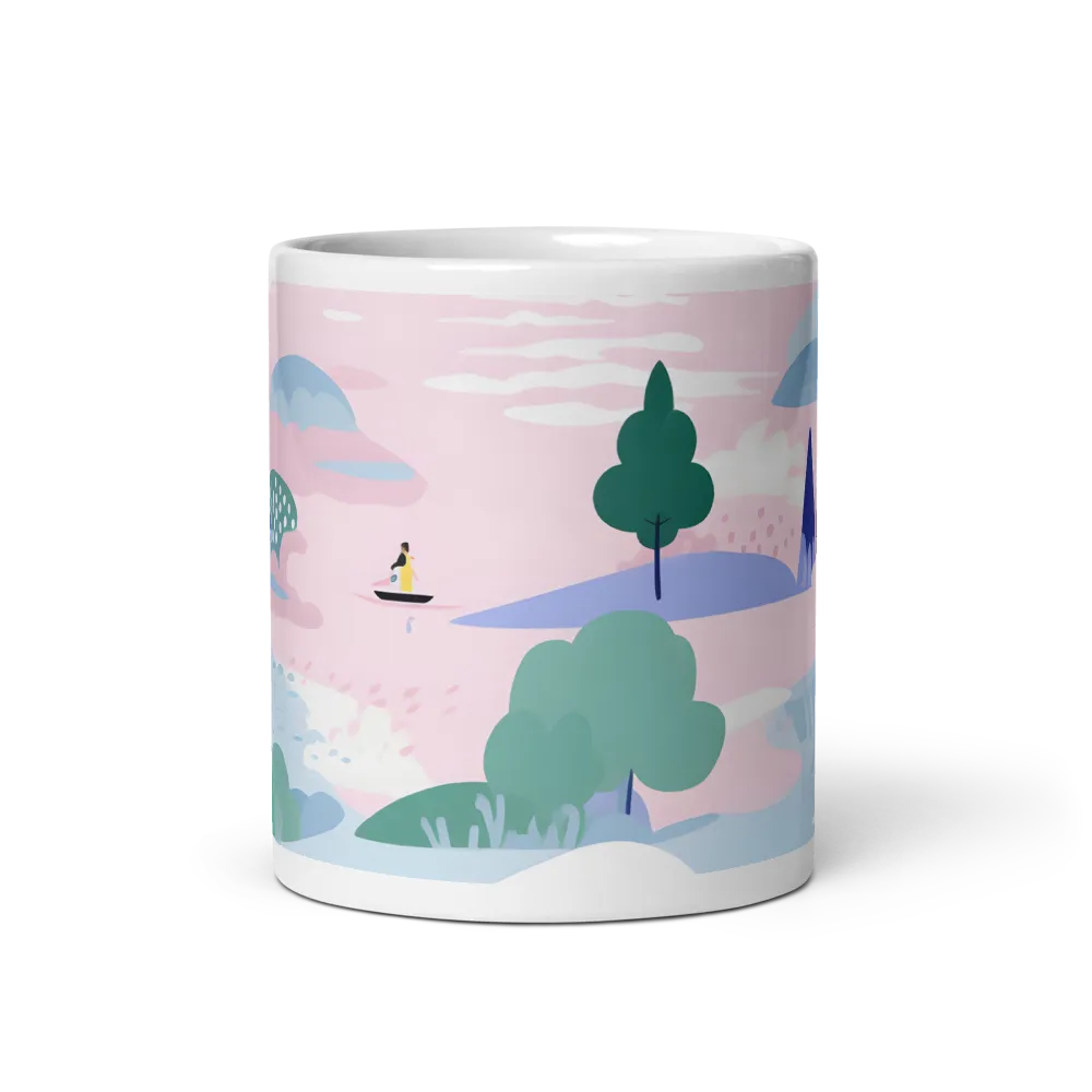 Whimsical Reflections: A Journey Through Landscapes | Mug with White inside | 11 oz