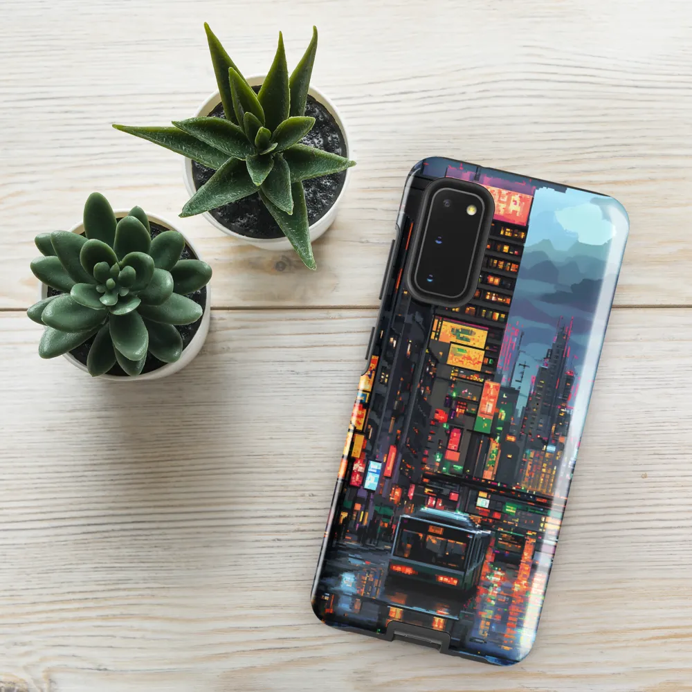 Neon Dreams: A Pixelated Urban Night