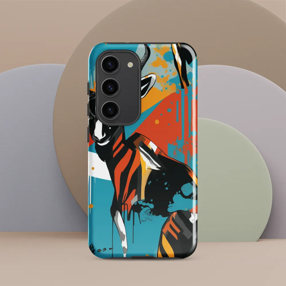 Dynamic Antelope in Vivid Abstract