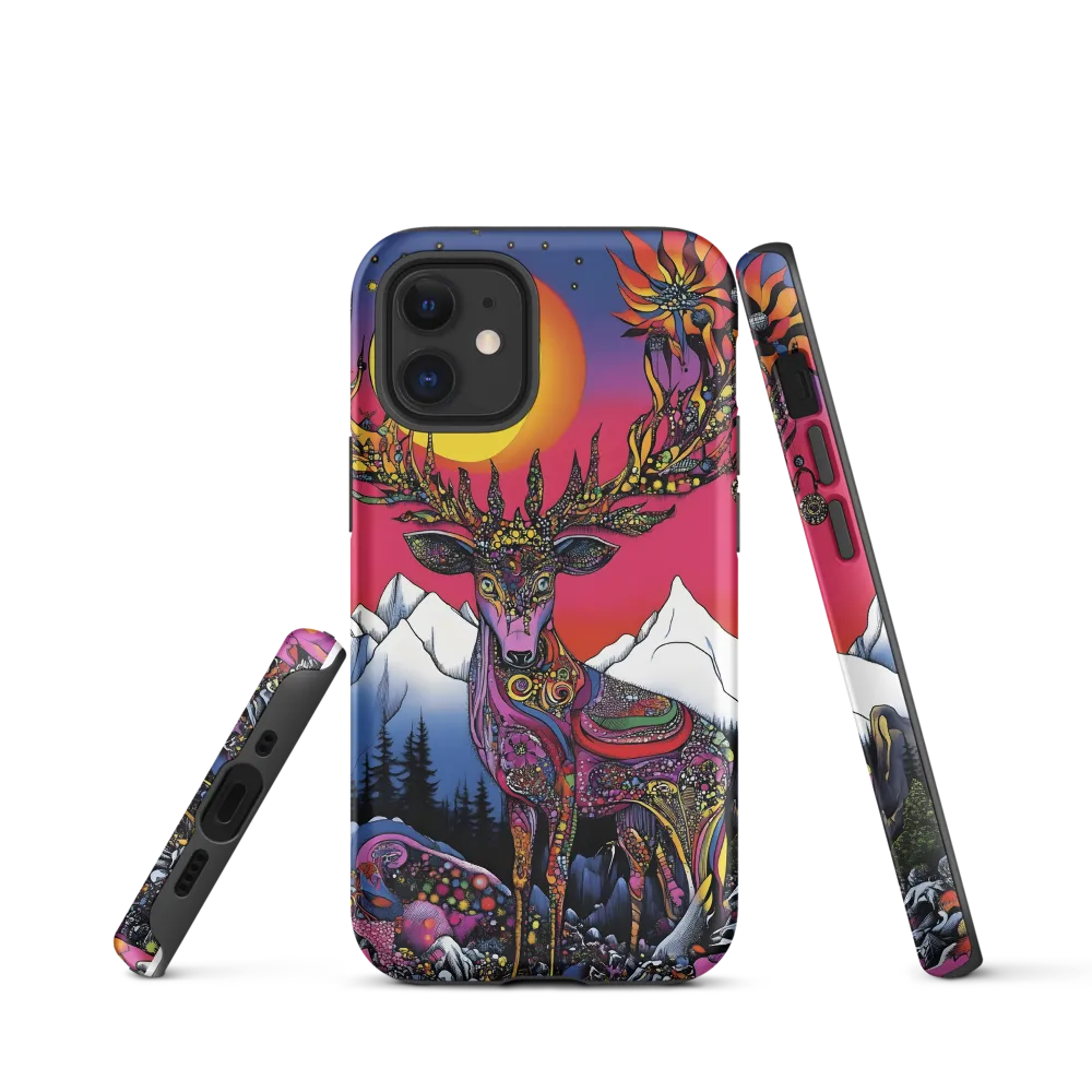 Mystical Majesty of the Psychedelic Deer | Phone Case |  12 mini | Tough Case | Matte