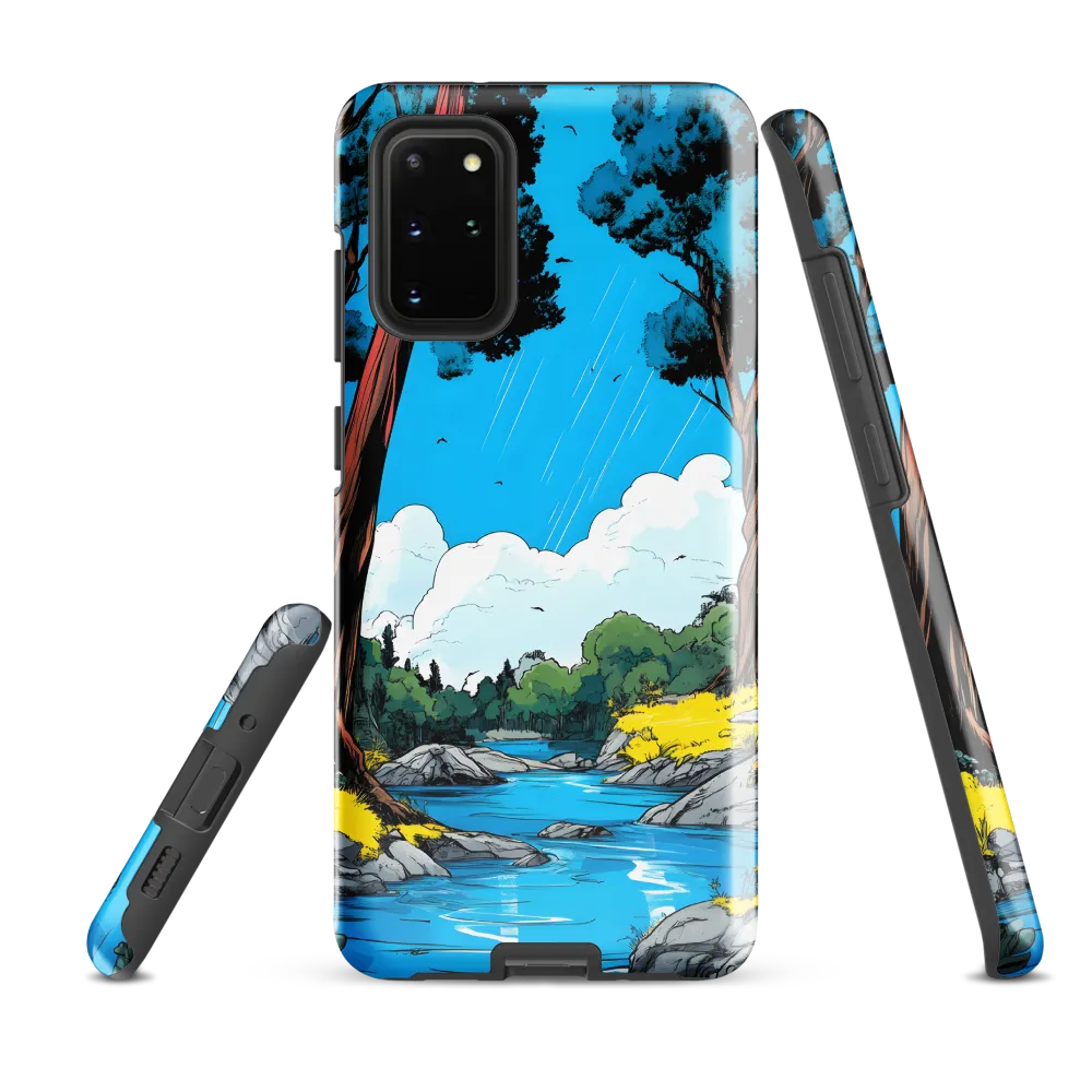 Tranquil River in a Comic Landscape