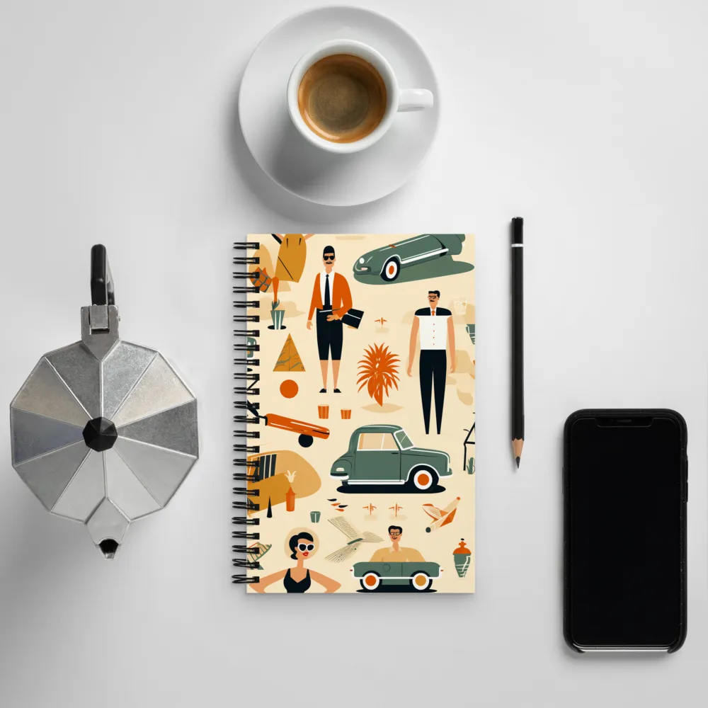 Retro Playfulness | Spiral Notebook