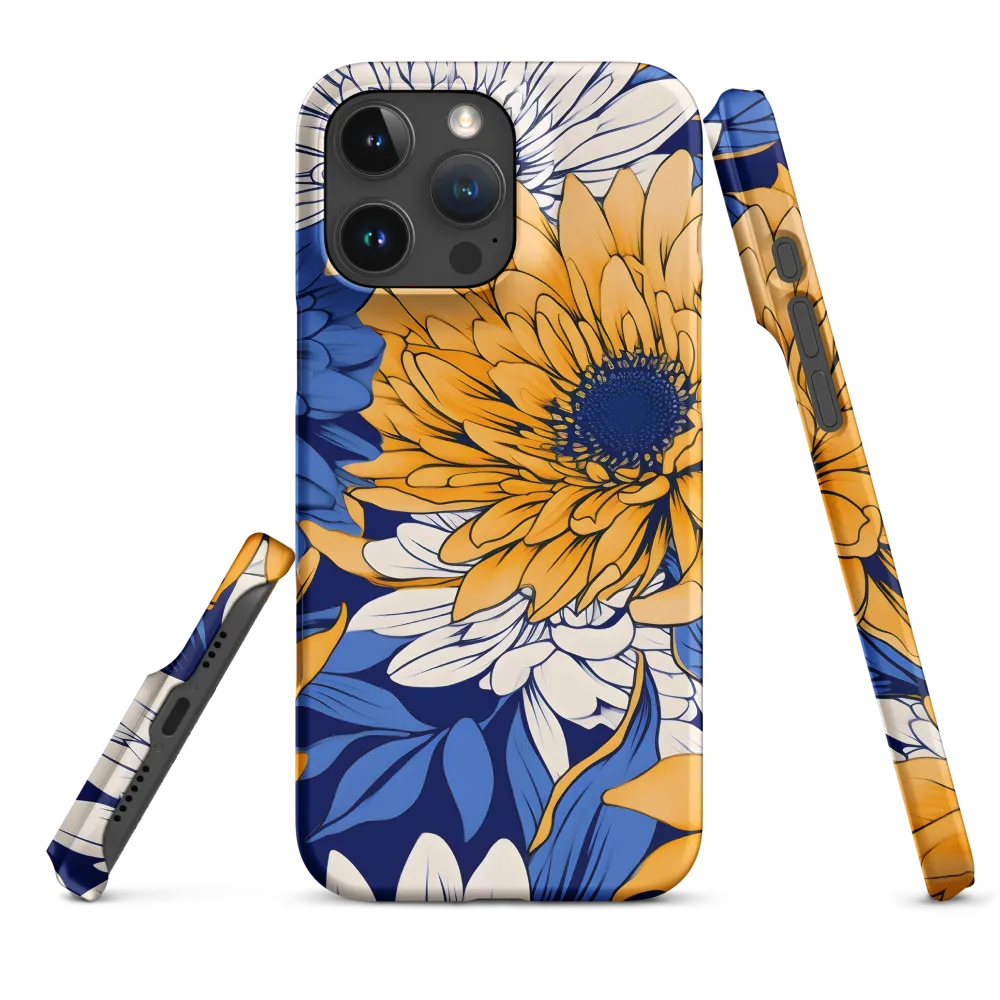 Floral Harmony in Blue and Yellow