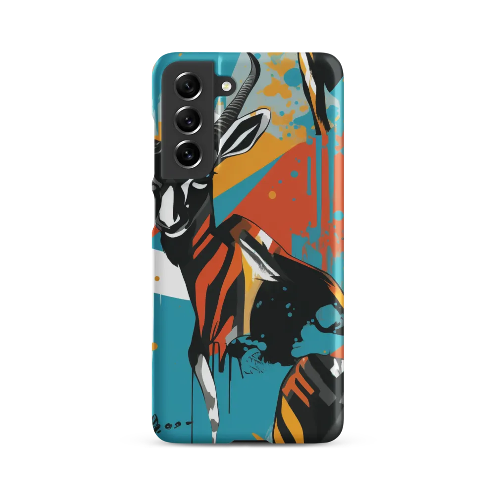 Dynamic Antelope in Vivid Abstract