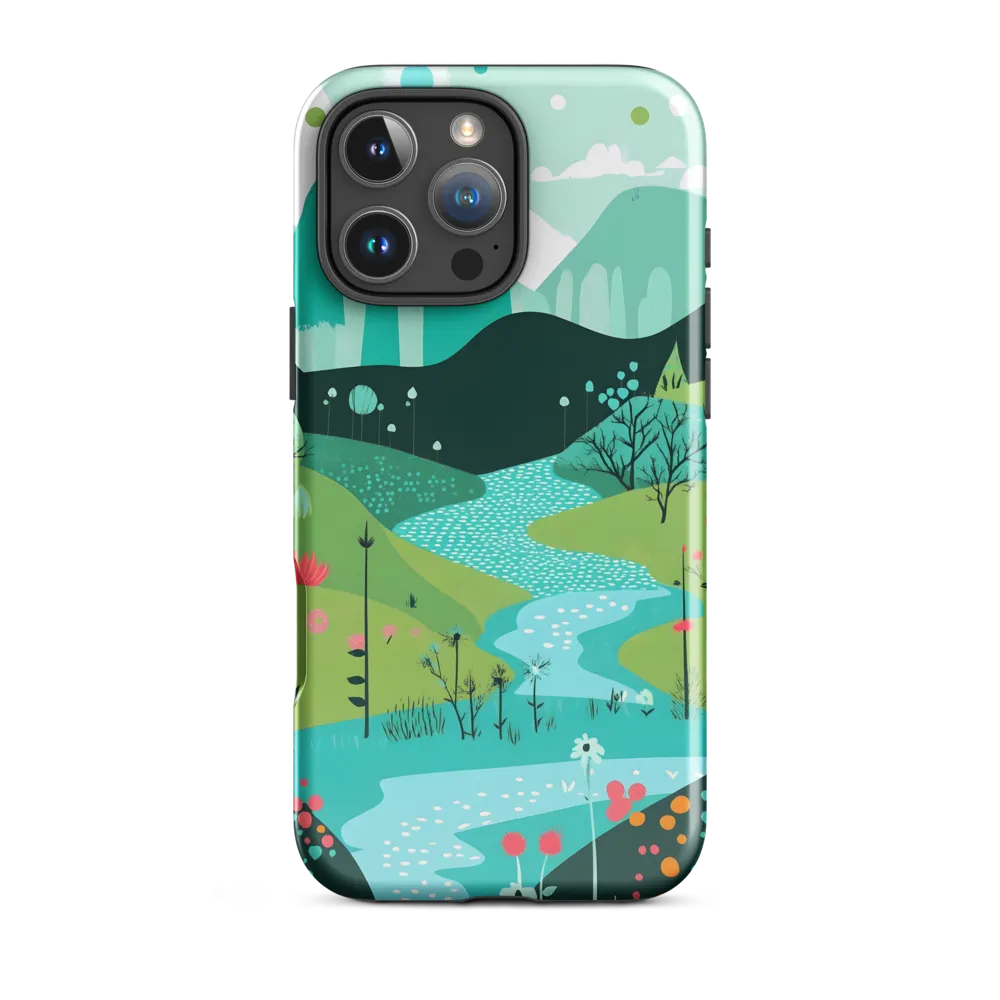 Whimsical River in a Lush Landscape