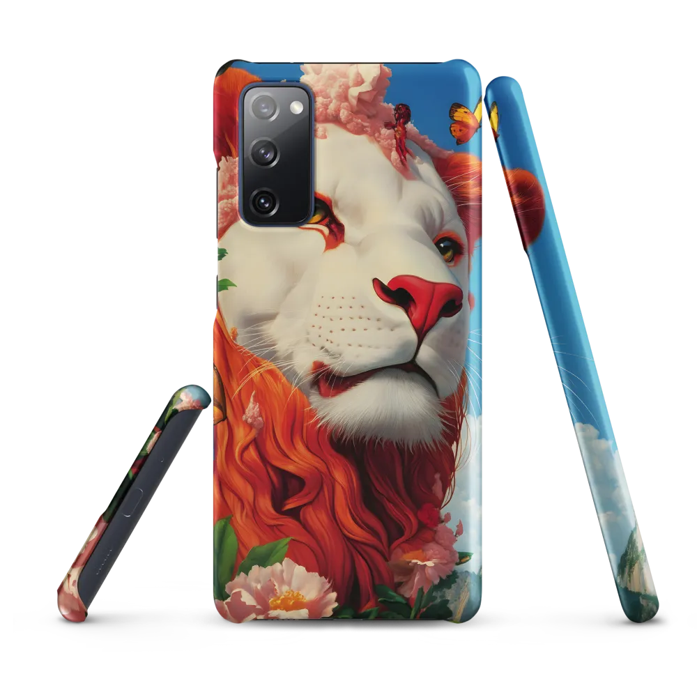 Majestic Lion Amidst Floral Splendor