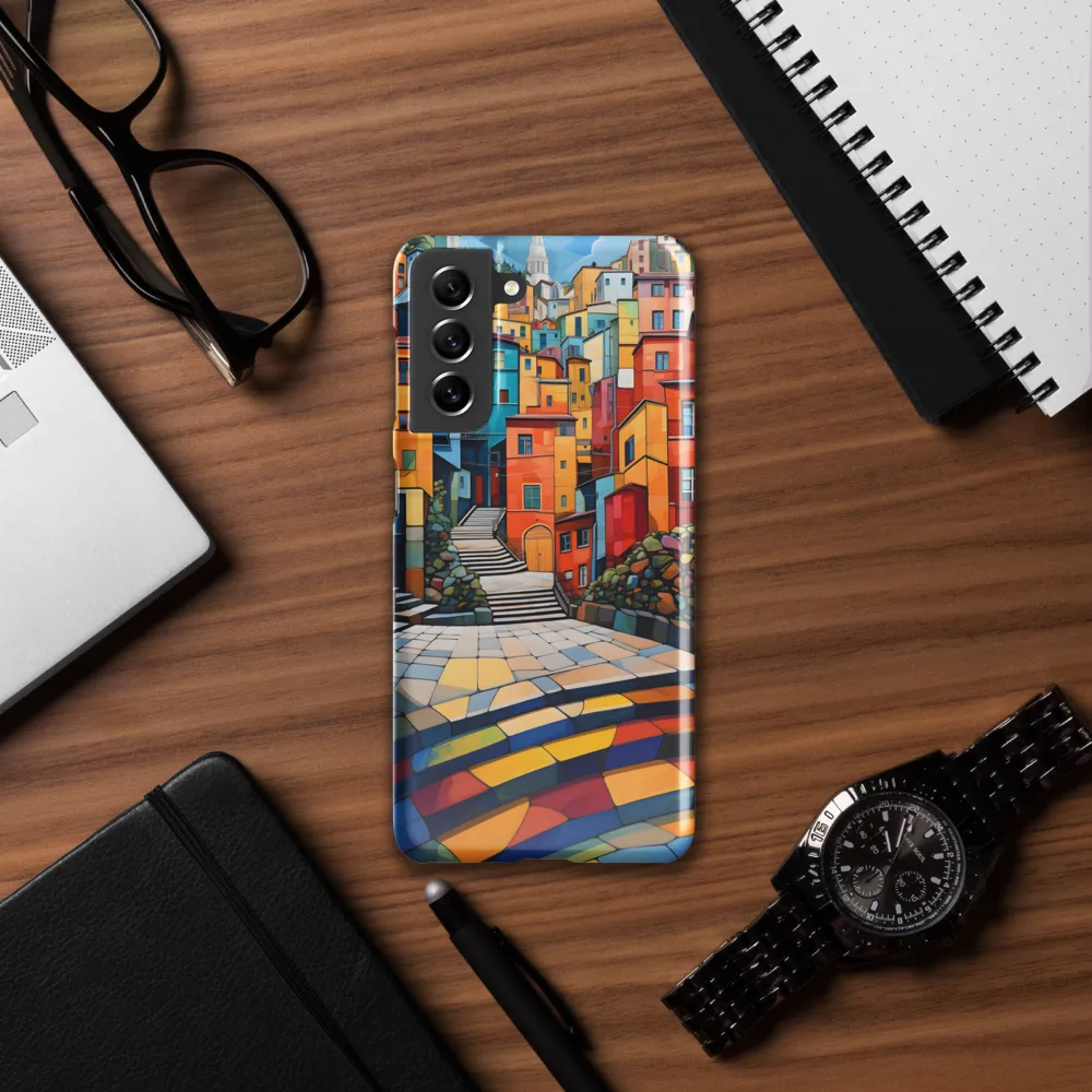 Vibrant Village: A Cubist Journey