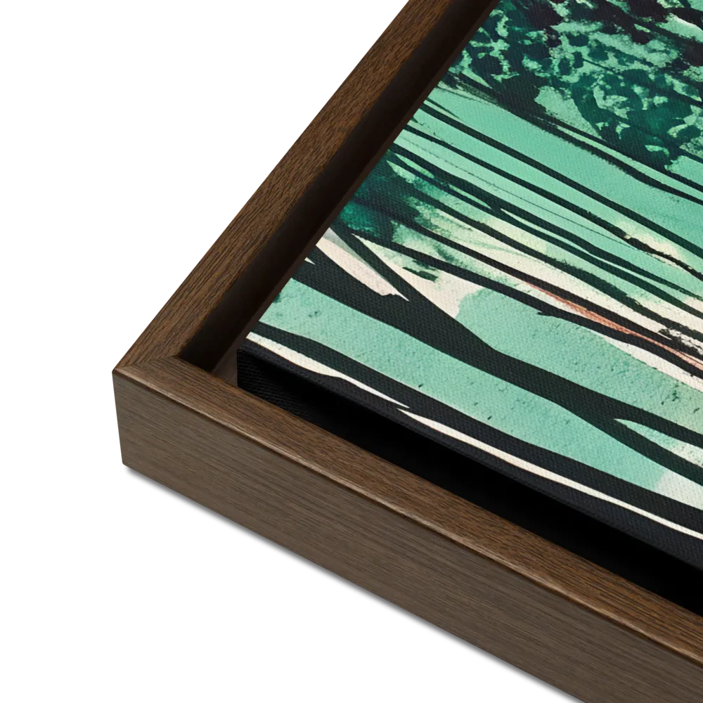 Winding Path Through the Forest | Canvas with Brown Frame | 16″×20″