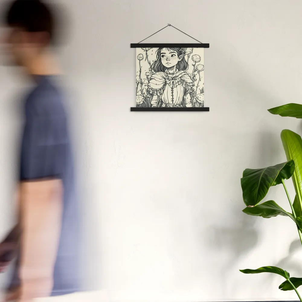 A Young Guardian of Nature | Poster With Black Wood Hanger | 14″×14″