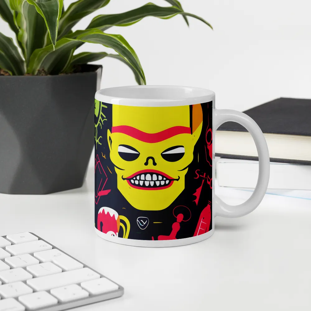 Neon Revelry: A Quirky Exploration of Modern Pop Art | Mugs | Multiple Sizes & Colors