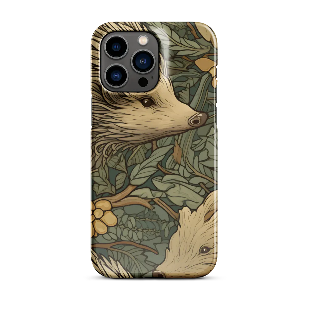 Whimsical Hedgehog Garden | Phone Case |  14 Pro Max | Snap Case | Glossy