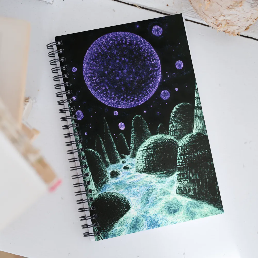 Mysterious Cosmic Landscape | Spiral Notebook