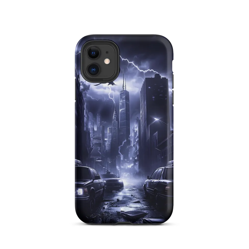 Stormy Cityscape: Shadows of the Night | Phone Case |  11 | Tough Case | Matte