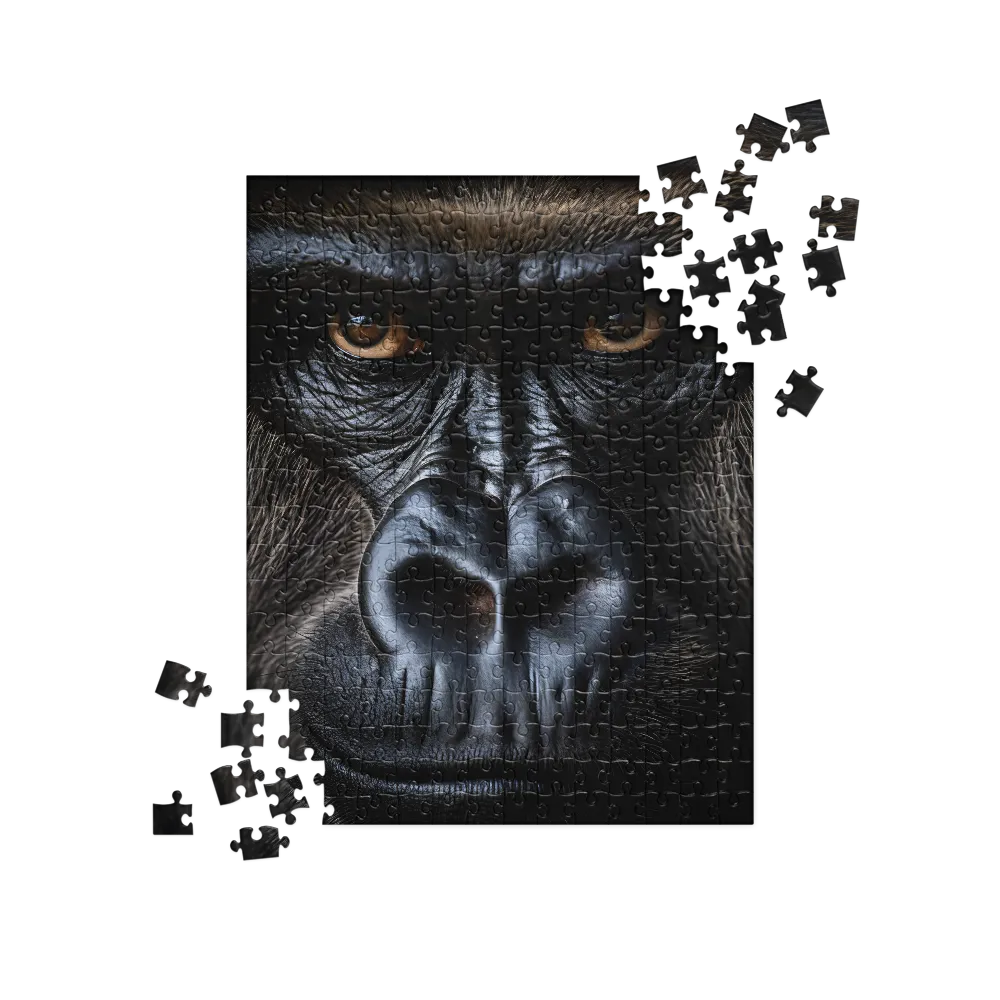 Gaze of the Wild: A Gorilla's Portrait | Jigsaw Puzzle | 252 pieces