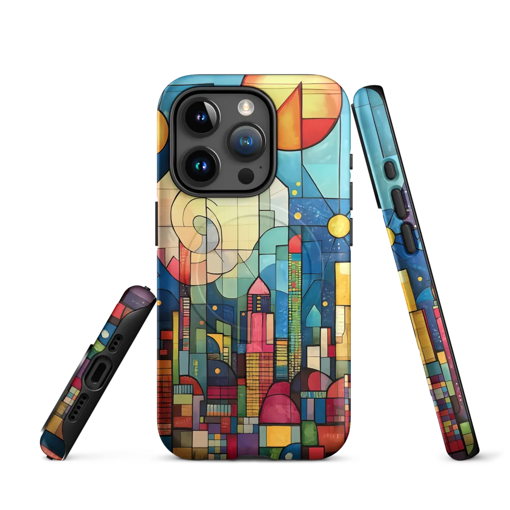 Geometric Harmony: A Vibrant Cityscape