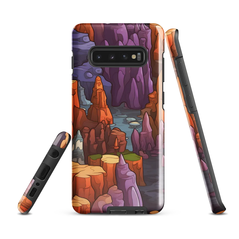 Vibrant Rockscape: A Digital Odyssey | Phone Case |  S10 Plus | Tough Case | Glossy