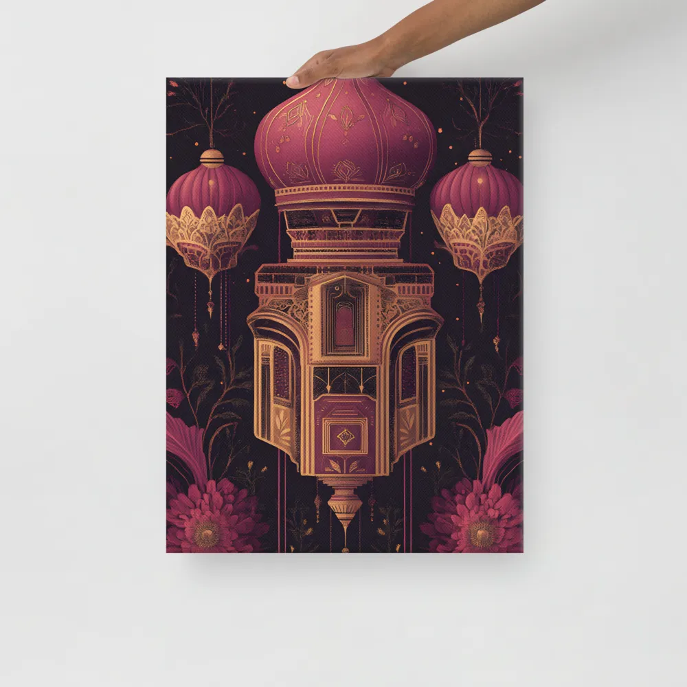 Ornate Harmony: A Digital Floral Architecture | Canvas | 18″×24″