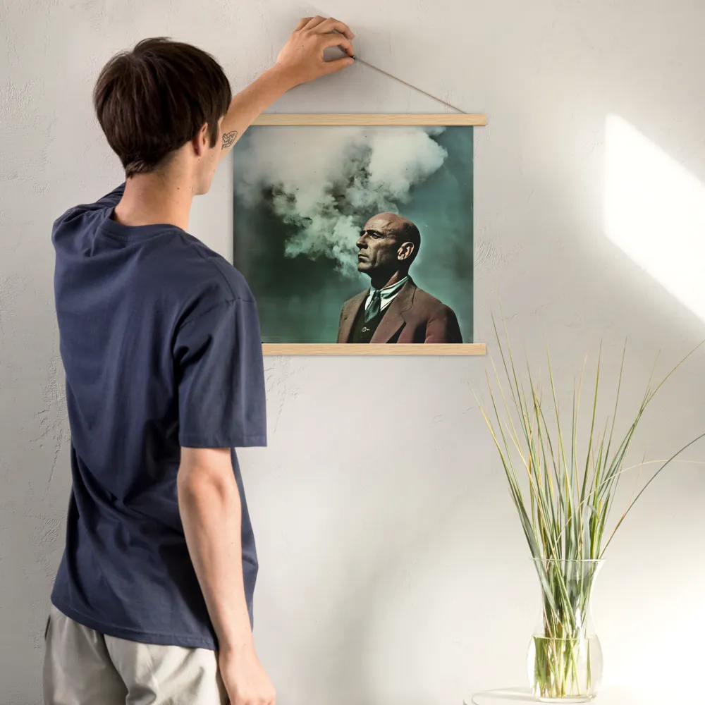 Clouded Thoughts | Poster With Oak Wood Hanger | 18″×18″