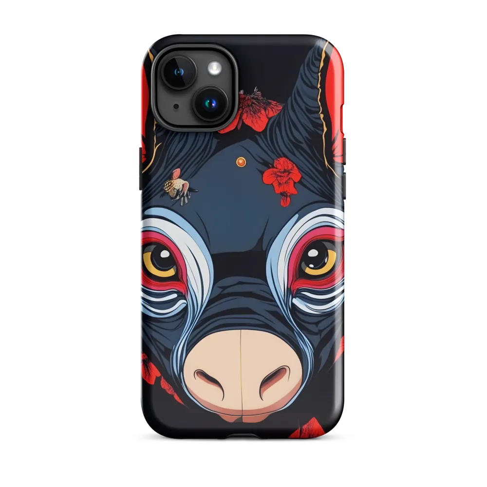 Mystical Bull with Floral Motifs