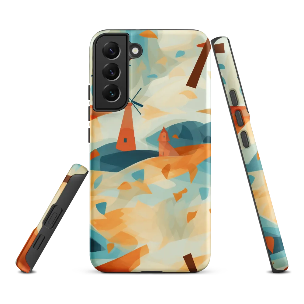 Whimsical Windmills in a Tranquil Landscape