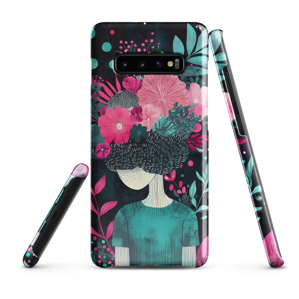 Floral Harmony: A Portrait of Serenity | Phone Case |  S10 Plus | Snap Case | Glossy