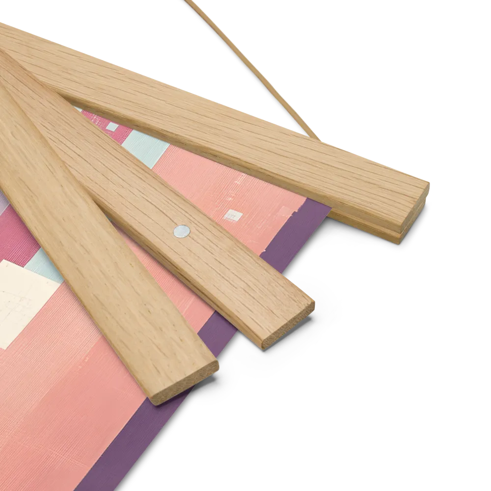 Tranquil Cityscape | Poster With Oak Wood Hanger | 10″×10″
