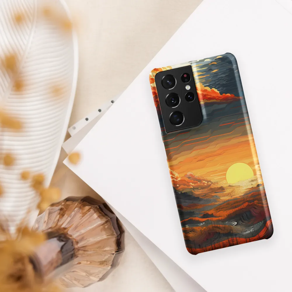 Ethereal Sunset: A Serene Landscape in Flowing Forms
