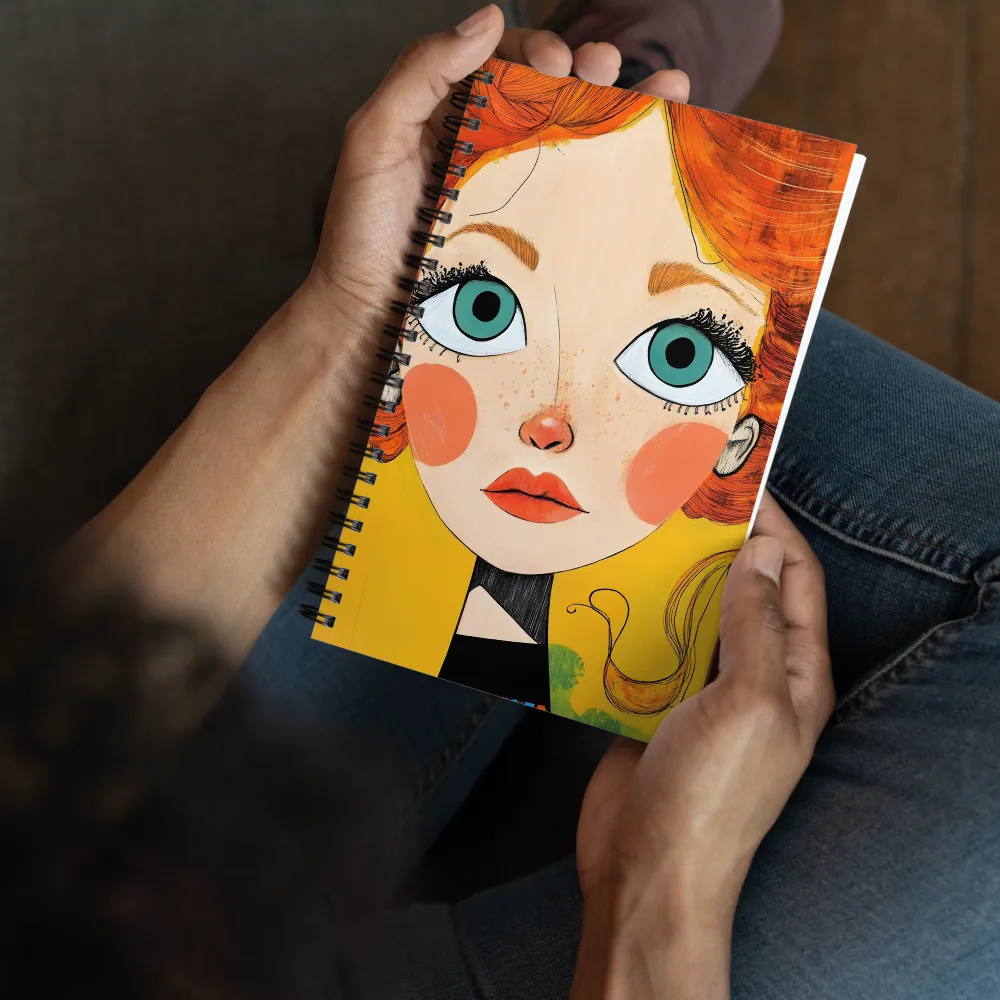 Whimsical Portrait of a Girl | Spiral Notebook