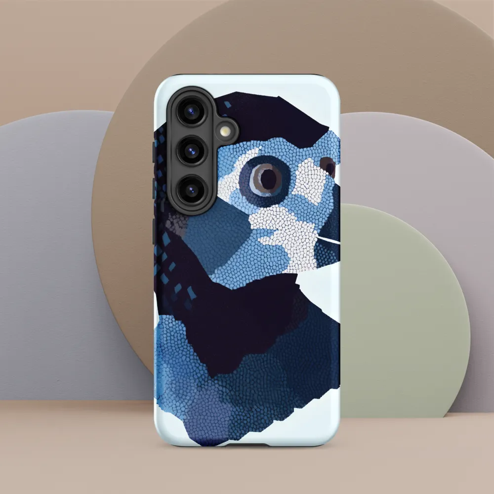 Abstract Avian Portrait in Blue