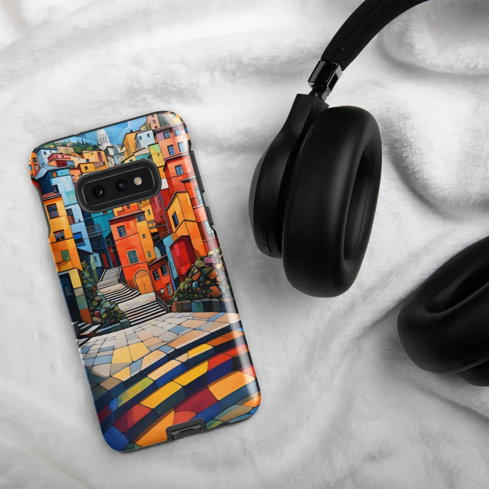 Vibrant Village: A Cubist Journey