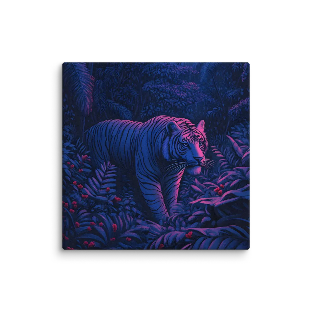 Mystic Prowler: The White Tiger in the Jungle | Canvas | 32″×32″