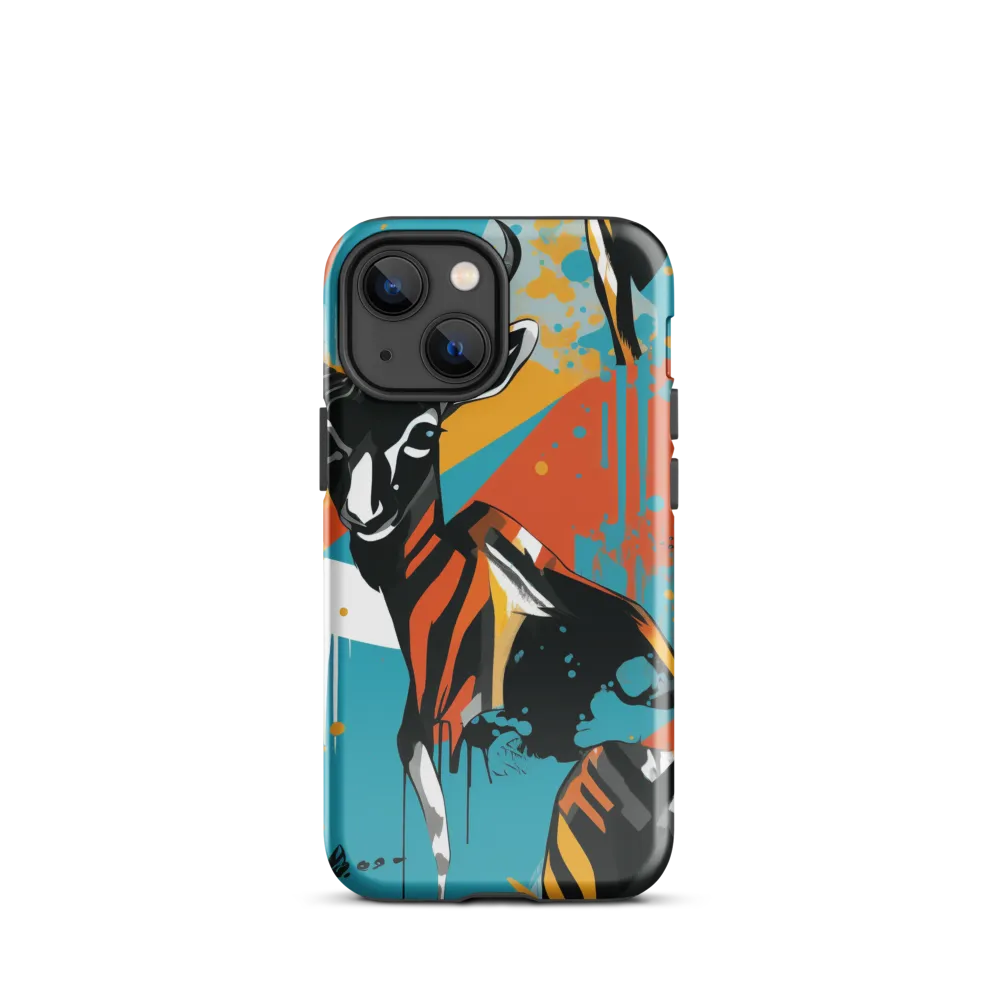 Dynamic Antelope in Vivid Abstract