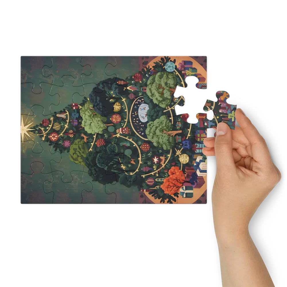 Woodland Christmas Tree 
 Jigsaw Puzzle in Tin Box