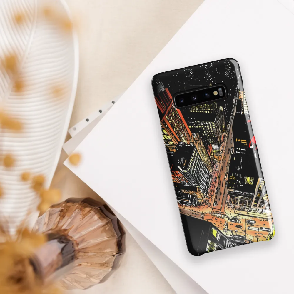 Urban Nightscape: A Bird's-eye View | Phone Case |  S10 Plus | Snap Case | Glossy