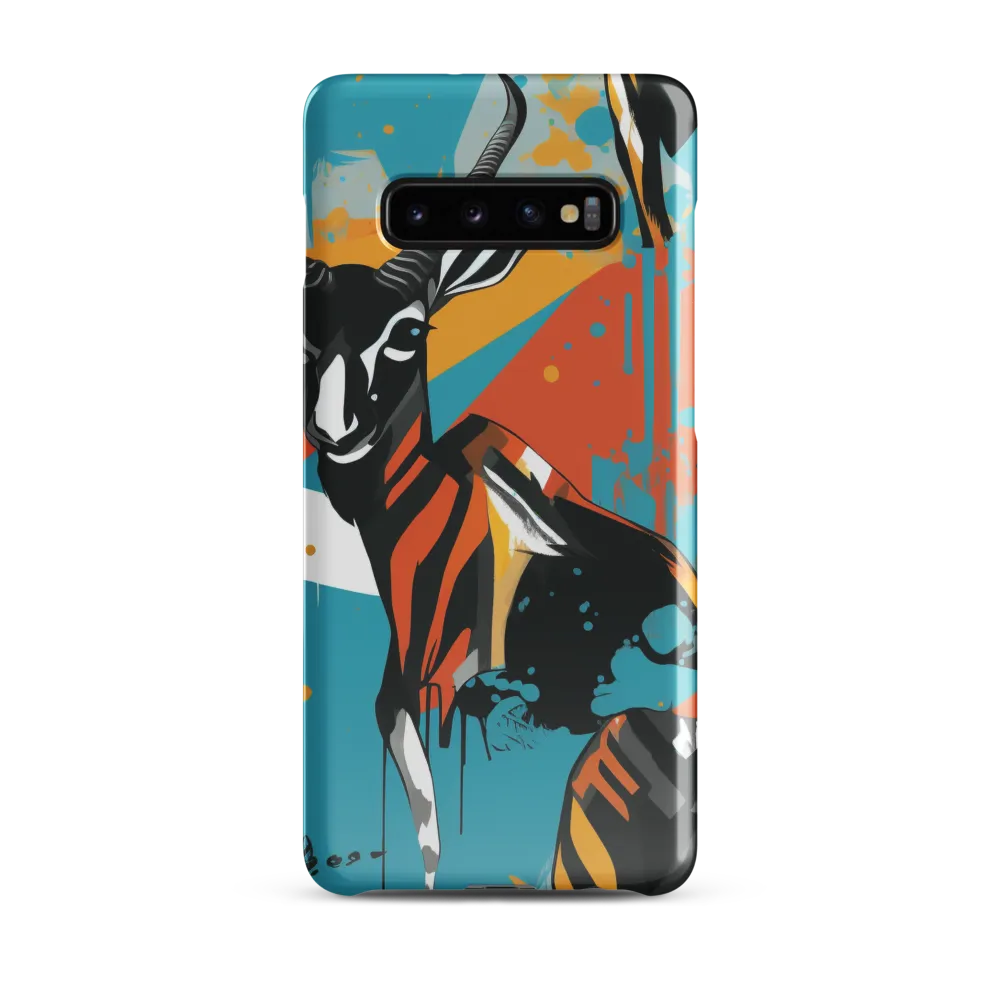 Dynamic Antelope in Vivid Abstract | Phone Case |  S10 Plus | Snap Case | Glossy