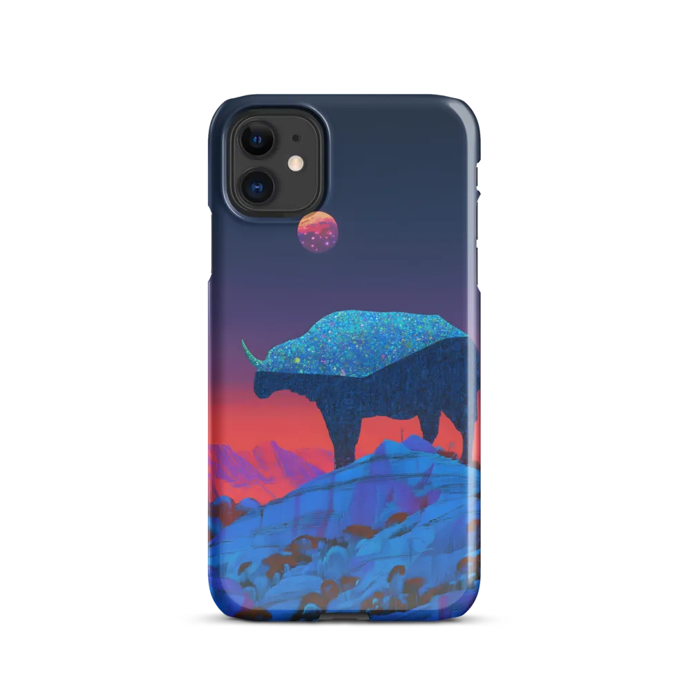 Luminous Bison Under a Celestial Sky