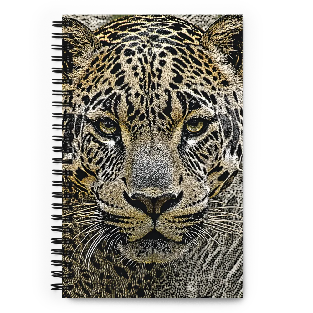 The Majestic Gaze: Portrait of a Leopard | Spiral Notebook