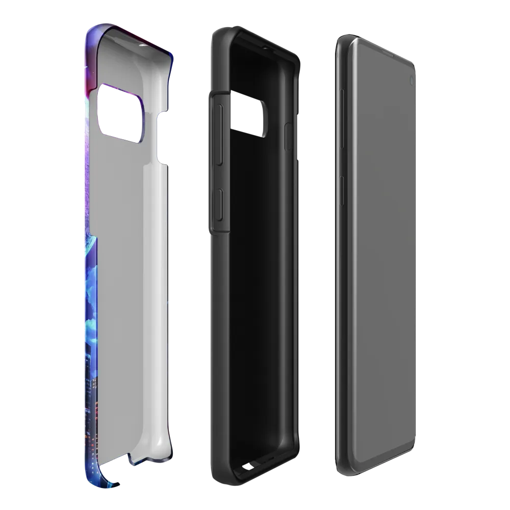 Celestial Dreams: A Futuristic Cityscape | Phone Case |  S10 Plus | Tough Case | Glossy