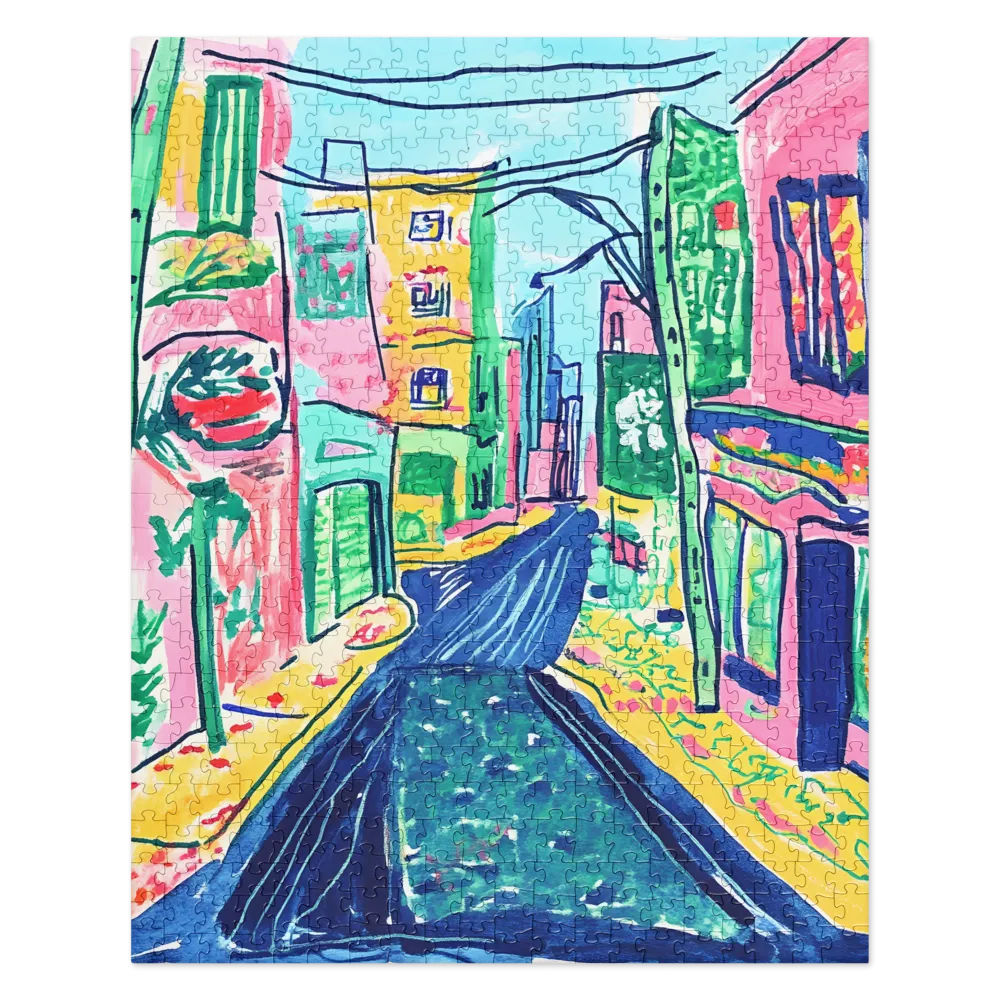 Dreamy Street in Vibrant Hues | Jigsaw Puzzle | 520 pieces