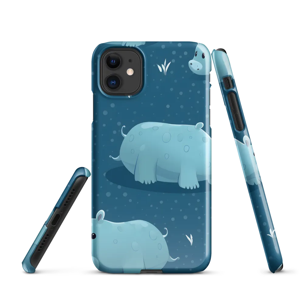 Whimsical Hippo Play | Phone Case |  11 | Snap Case | Glossy