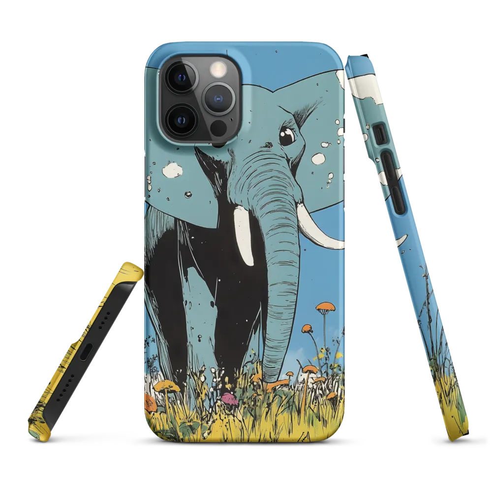 Whimsical Blue Elephant in Bloom