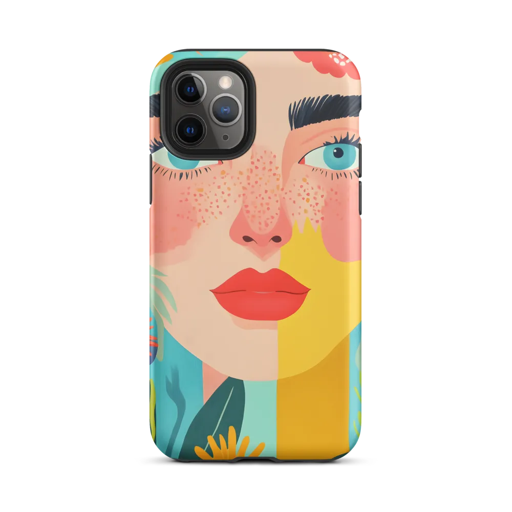 Floral Serenity: A Modern Portrait