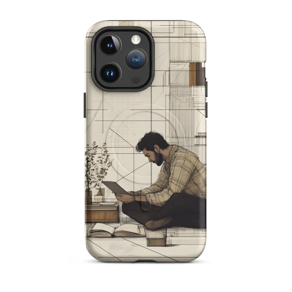 Quiet Reflections in Line | Phone Case |  14 Pro Max | MagSafe® Tough Case | Matte