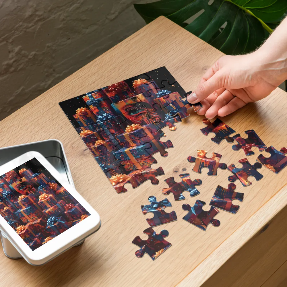 Psychedelic Gift Stack 
 Jigsaw Puzzle in Tin Box