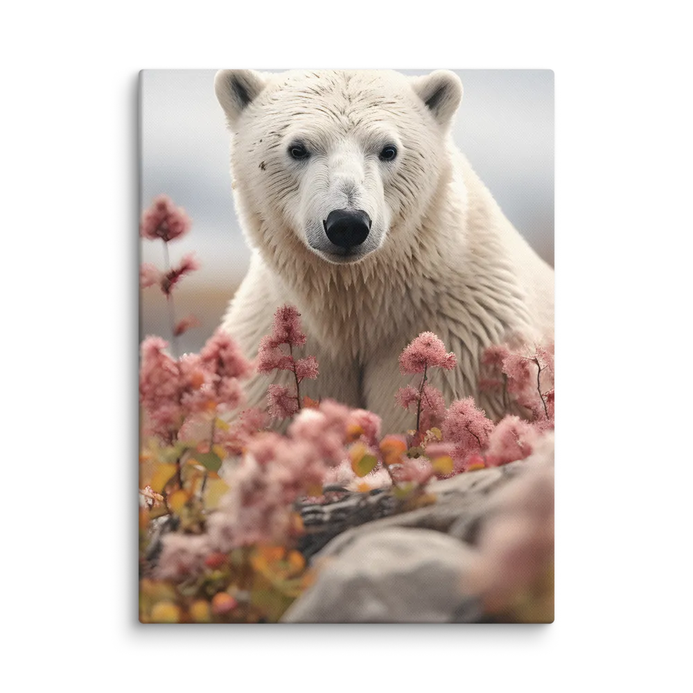 Curiosity Among Blooms: The Polar Bear