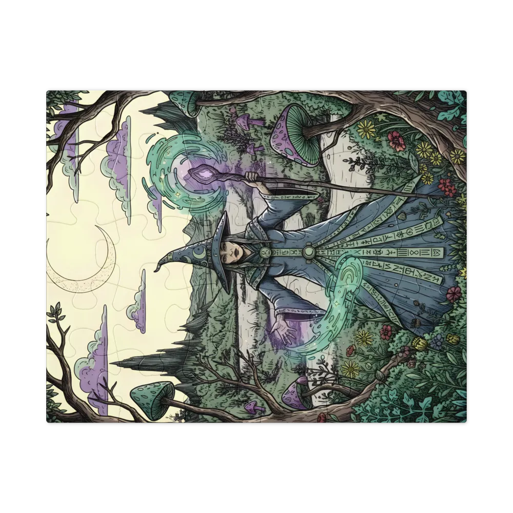 Moonlit Sorceress 
 Jigsaw Puzzle in Tin Box